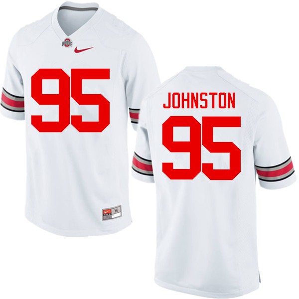 Ohio State Buckeyes #95 Cameron Johnston Men Stitched Jersey White OSU33693